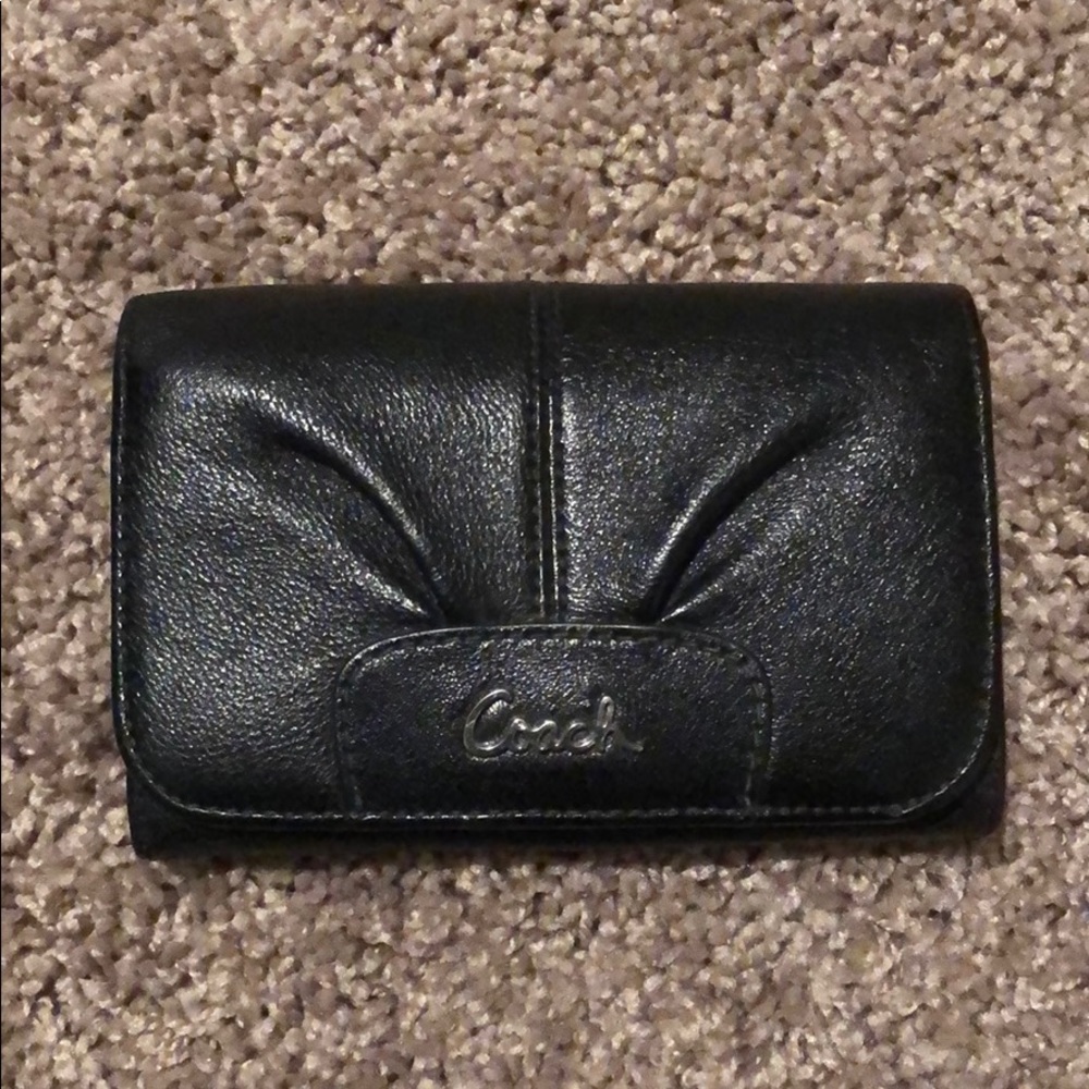 Coach Midnight Black Leather Wallet